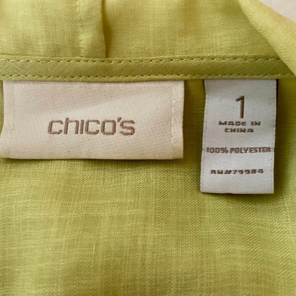 Chico's Hooded Zip-Up Linen-look Jacket, Size 1 (Size M, 8) - Picture 11 of 12